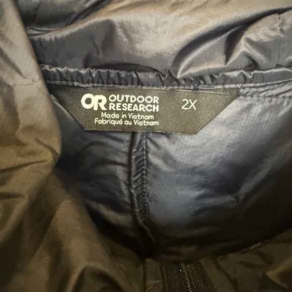 OR Outdoor Research VerticalX Superstrand Quilted Hoodie Navy 2X Women's Jacket - Picture 4 of 8